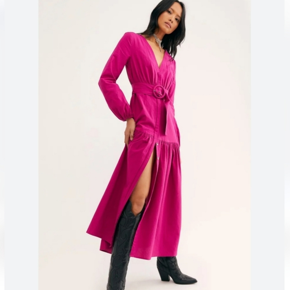 Free People Kendra Dress Magenta Size Small